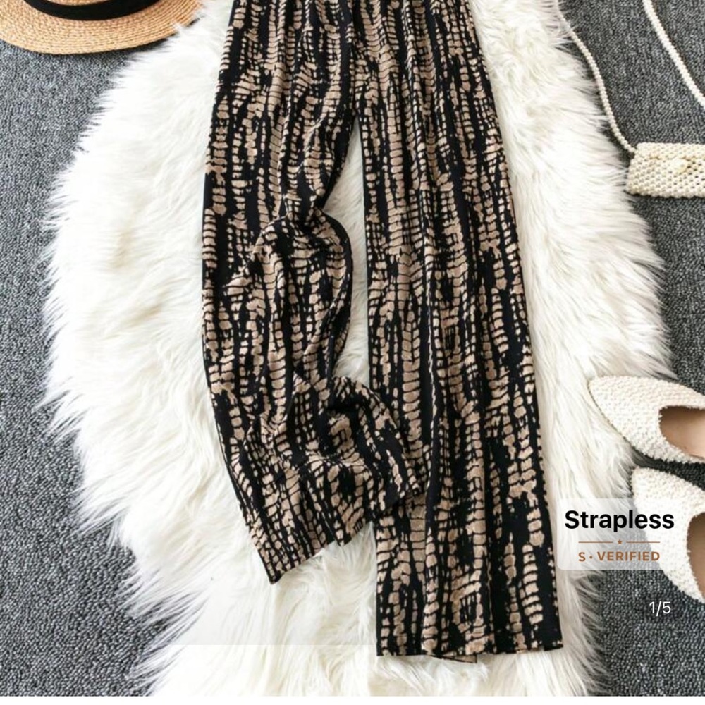 Stylish Black and Tan Women's Pants